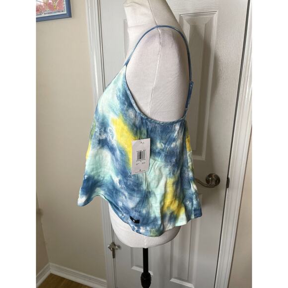 Hurley Womens V-Neck Tank Top Size Small Tie Dye Blue Sky Cami NWT - Picture 6 of 12